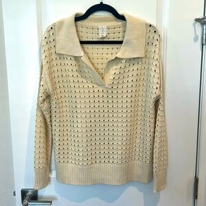 JOIE Pullover Eyelet Sweater